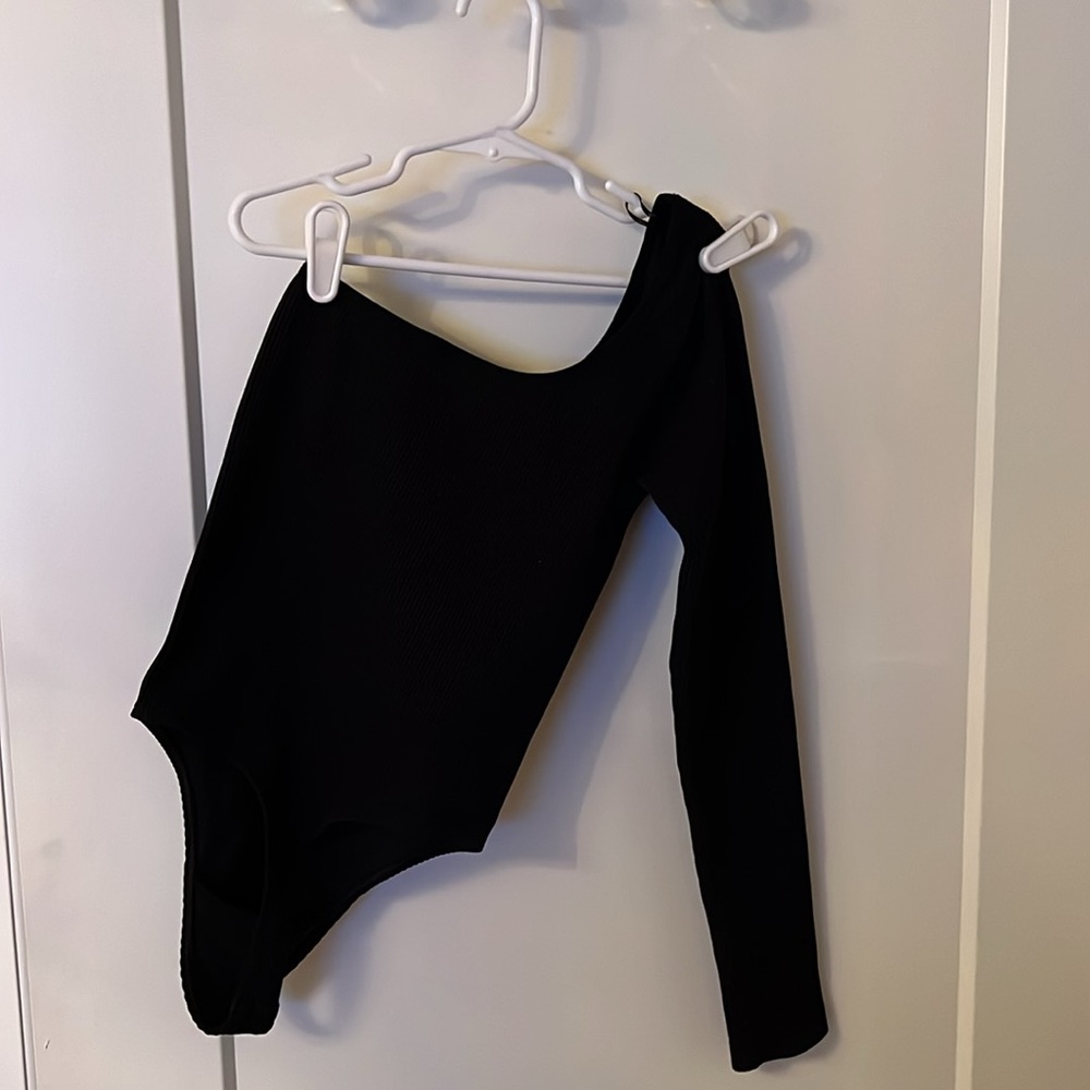 TNA long sleeve one shoulder bodysuit